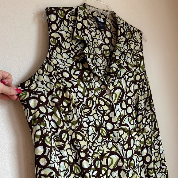 3/$20 💥 Studio 1940 Maxi Dress Front Button Down Collared Smocked Back Teacher - Picture 12 of 17